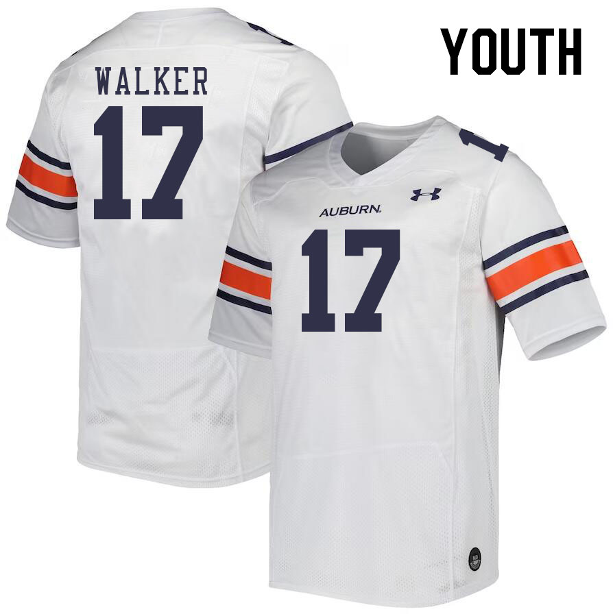 Youth #17 Rico Walker Auburn Tigers College Football Jerseys Stitched-White